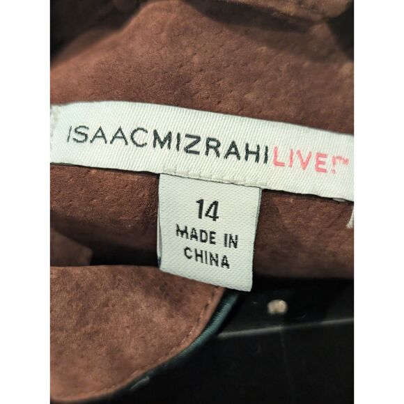 Isaac Mizrahi Live! Suede & Quilted Leather Jacket – Size 14 - Picture 3 of 7